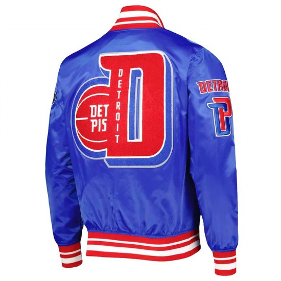 Detroit Pistons 3x Finals Champions Royal Satin Jacket
