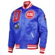 Detroit Pistons 3x Finals Champions Royal Satin Jacket
