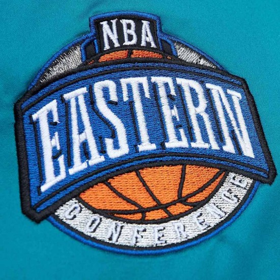 Detroit Pistons Heavyweight Aqua Satin Jacket