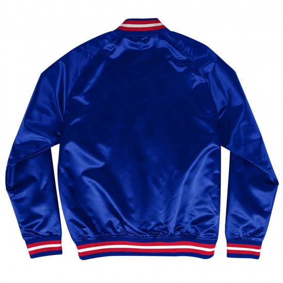 Detroit Pistons Lightweight Blue Satin Jacket
