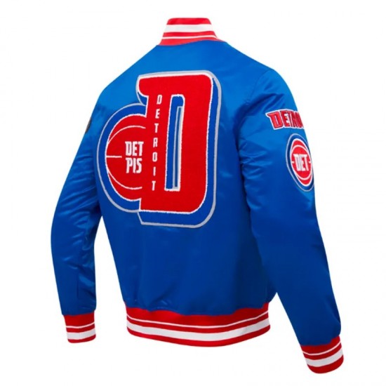 Detroit Pistons Mashup Classic Rib Satin Jacket