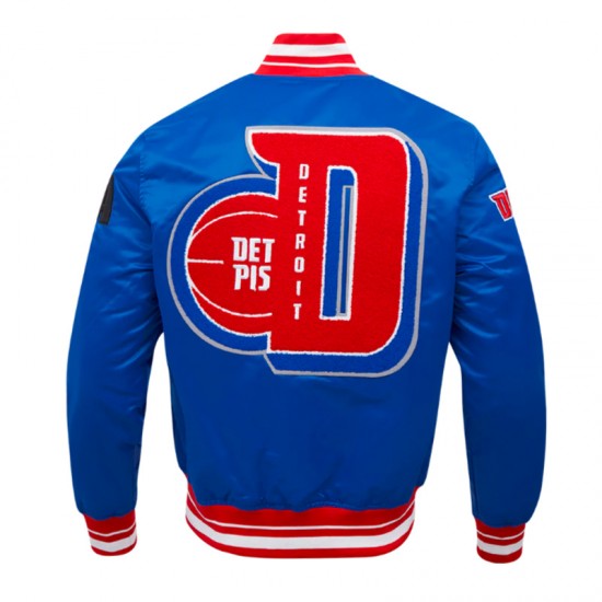 Detroit Pistons Mashup Classic Rib Satin Jacket