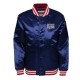 Detroit Pistons Navy Heavyweight Satin Jacket Detroit Pistons Navy Heavyweight Satin Jacket