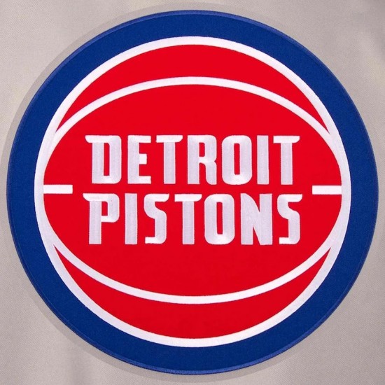 Detroit Pistons Poly Twill Jacket Gray Blue Detroit Pistons Poly Twill Jacket Gray Blue