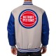 Detroit Pistons Poly Twill Jacket Gray Blue Detroit Pistons Poly Twill Jacket Gray Blue
