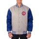 Detroit Pistons Poly Twill Jacket Gray Blue Detroit Pistons Poly Twill Jacket Gray Blue
