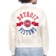 Detroit Pistons Printed Logo Varsity Satin Jacket Detroit Pistons Printed Logo Varsity Satin Jacket