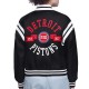 Detroit Pistons Printed Logo Varsity Satin Jacket Detroit Pistons Printed Logo Varsity Satin Jacket
