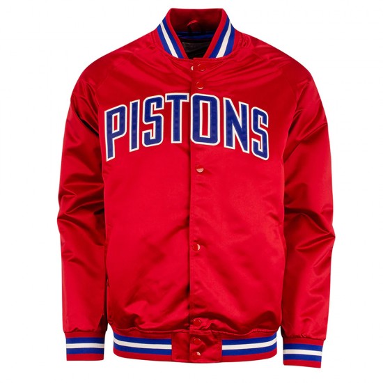 Detroit Pistons Red Lightweight Satin Jacket Detroit Pistons Red Lightweight Satin Jacket