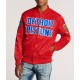 Detroit Pistons Red Satin Bomber Jacket Detroit Pistons Red Satin Bomber Jacket