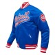 Detroit Pistons Script Tail Blue Satin Jacket