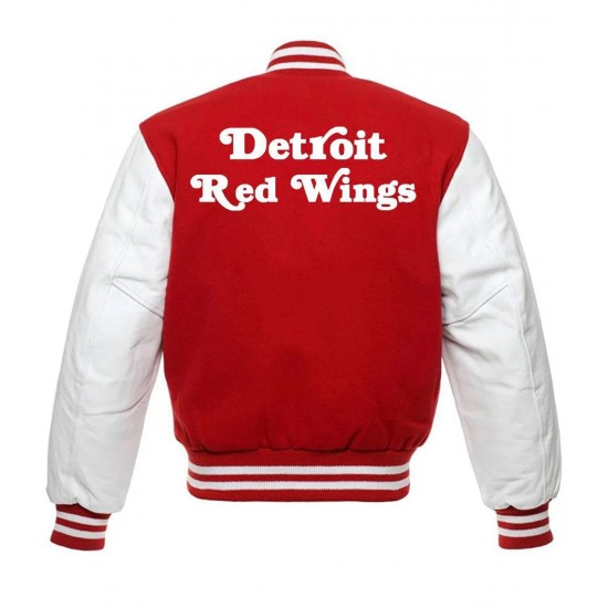 Detroit Red Wings NHL Varsity Red and White Jacket