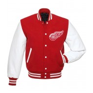 Detroit Red Wings NHL Varsity Red and White Jacket