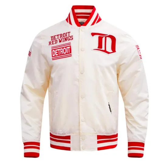 Detroit Red Wings Retro Classic Rib Satin Jacket