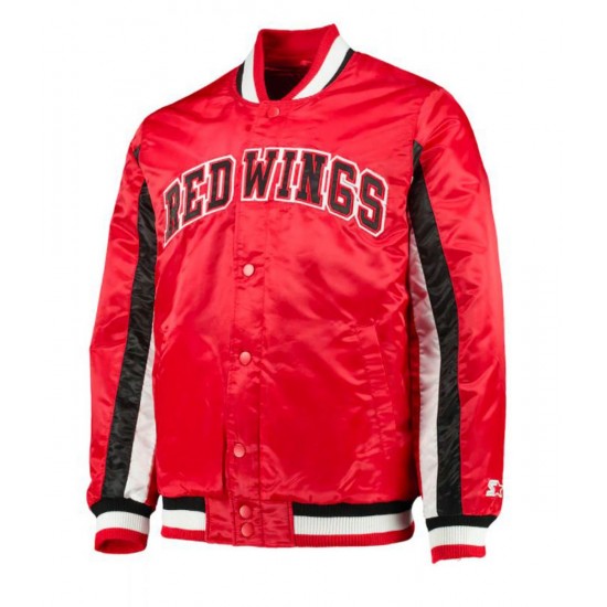Detroit Red Wings Starter Red Satin Jacket Detroit Red Wings Starter Red Satin Jacket