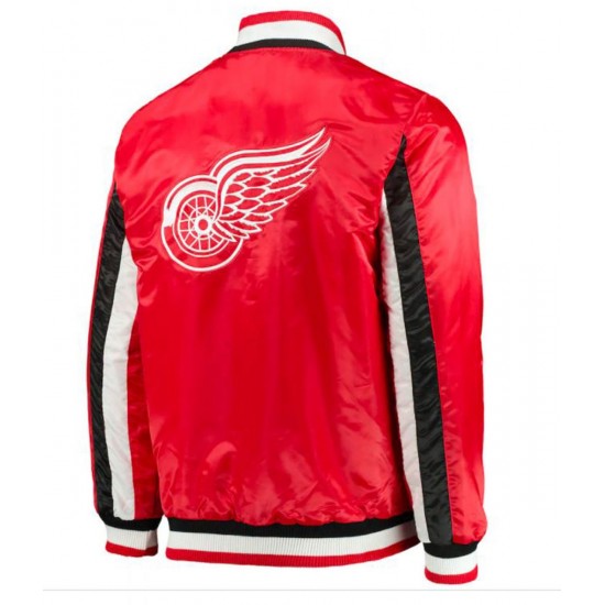 Detroit Red Wings Starter Red Satin Jacket Detroit Red Wings Starter Red Satin Jacket