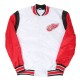 Detroit Red Wings White and Red Teddy Satin Jacket Detroit Red Wings White and Red Teddy Satin Jacket