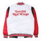 Detroit Red Wings White and Red Teddy Satin Jacket Detroit Red Wings White and Red Teddy Satin Jacket