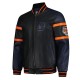 Detroit Tigers Black & Navy Varsity Leather Jacket