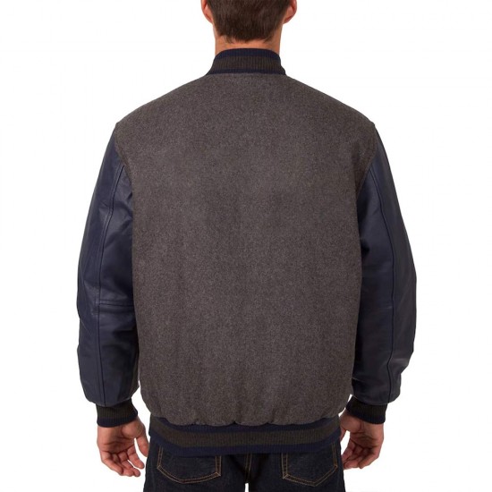 Detroit Tigers Charcoal/Navy Varsity Jacket Detroit Tigers Charcoal/Navy Varsity Jacket