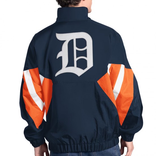 Detroit Tigers Cooperstown Chief Navy Half-Zip Pullover Detroit Tigers Cooperstown Chief Navy Half-Zip Pullover