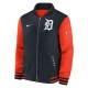 Detroit Tigers Dugout Navy Blue Bomber Jacket
