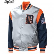 Detroit Tigers Force Play Varsity Satin Jacket
