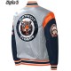Detroit Tigers Force Play Varsity Satin Jacket Detroit Tigers Force Play Varsity Satin Jacket