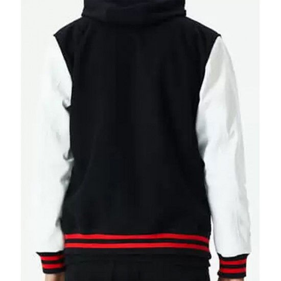 Detroit Tigers Letterman White and Black Jacket