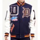Detroit Tigers Mash Up White and Navy Blue Varsity Jacket Detroit Tigers Mash Up White and Navy Blue Varsity Jacket