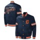 Detroit Tigers Midfield Varsity Navy Satin Jacket Detroit Tigers Midfield Varsity Navy Satin Jacket