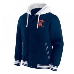 Detroit Tigers Navy Cotton Hooded Jacket