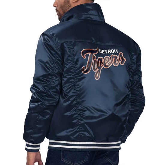Detroit Tigers Navy Silver Tab Trucker Jacket Detroit Tigers Navy Silver Tab Trucker Jacket