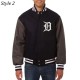 Detroit Tigers Navy and Gray Varsity Wool Jacket Detroit Tigers Navy and Gray Varsity Wool Jacket