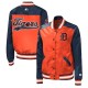 Detroit Tigers Orange and Navy Satin Jacket
