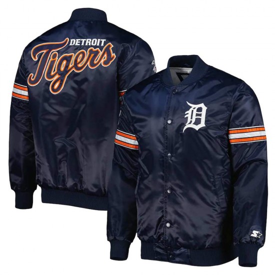 Detroit Tigers Pick & Roll Navy Blue Jacket