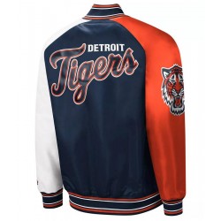 Detroit Tigers Reliever Satin Raglan Jacket