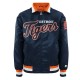 Detroit Tigers Script Navy Satin Jacket Detroit Tigers Script Navy Satin Jacket
