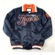Detroit Tigers Script Navy Satin Jacket Detroit Tigers Script Navy Satin Jacket