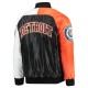 Detroit Tigers Tri-Color Varsity Satin Jacket Detroit Tigers Tri-Color Varsity Satin Jacket