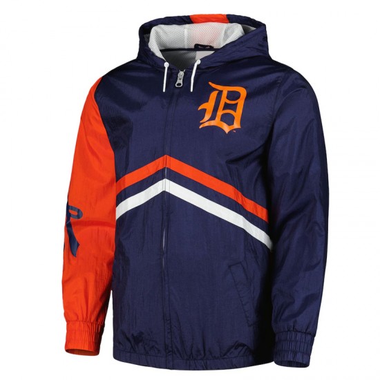Detroit Tigers Undeniable Navy Full-Zip Windbreaker Jacket Detroit Tigers Undeniable Navy Full-Zip Windbreaker Jacket