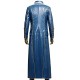 Devil May Cry 3 Vergil Blue Leather Trench Coat Devil May Cry 3 Vergil Blue Leather Trench Coat