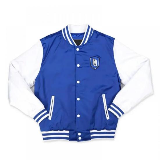 Dillard University Royal and White Baseball Jacket Dillard University Royal and White Baseball Jacket