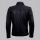 Diran Men Black Classic Leather Jacket With Shirt Collar Diran Men Black Classic Leather Jacket With Shirt Collar