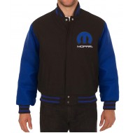 Dodge Mopar Embroidered Bomber Royal Blue and Black Jacket
