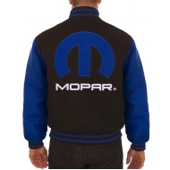 Dodge Mopar Embroidered Bomber Royal Blue and Black Jacket