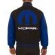 Dodge Mopar Embroidered Bomber Royal Blue and Black Jacket