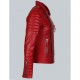 Double Breasted Mens Red Leather Biker Jacket Double Breasted Mens Red Leather Biker Jacket