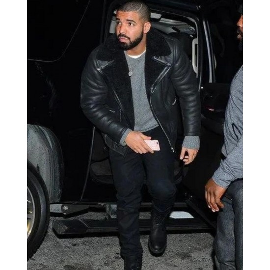Drake B3 Sheepskin Shearling Bomber Jacket Drake B3 Sheepskin Shearling Bomber Jacket