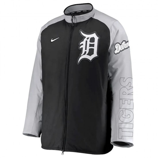Dugout Performance Detroit Tigers Black and Gray Jacket
